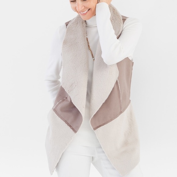 CHICOS Shearling Vest